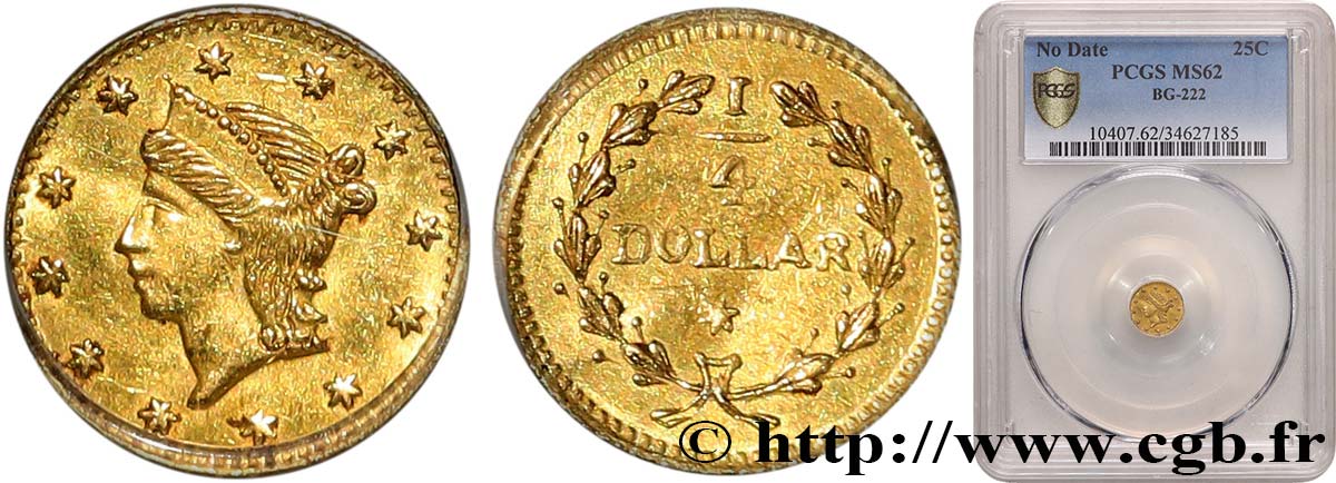 ÉTATS-UNIS D AMÉRIQUE 1/4 Dollar  n.d.  SUP62 PCGS