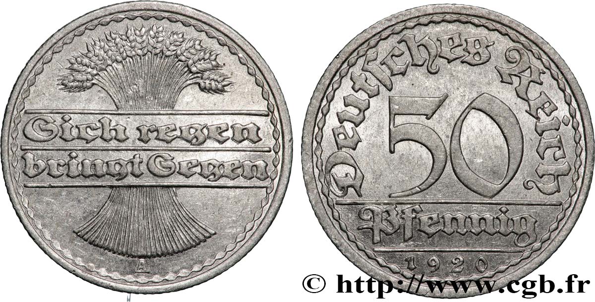 GERMANIA 50 Pfennig 1920 Berlin SPL 