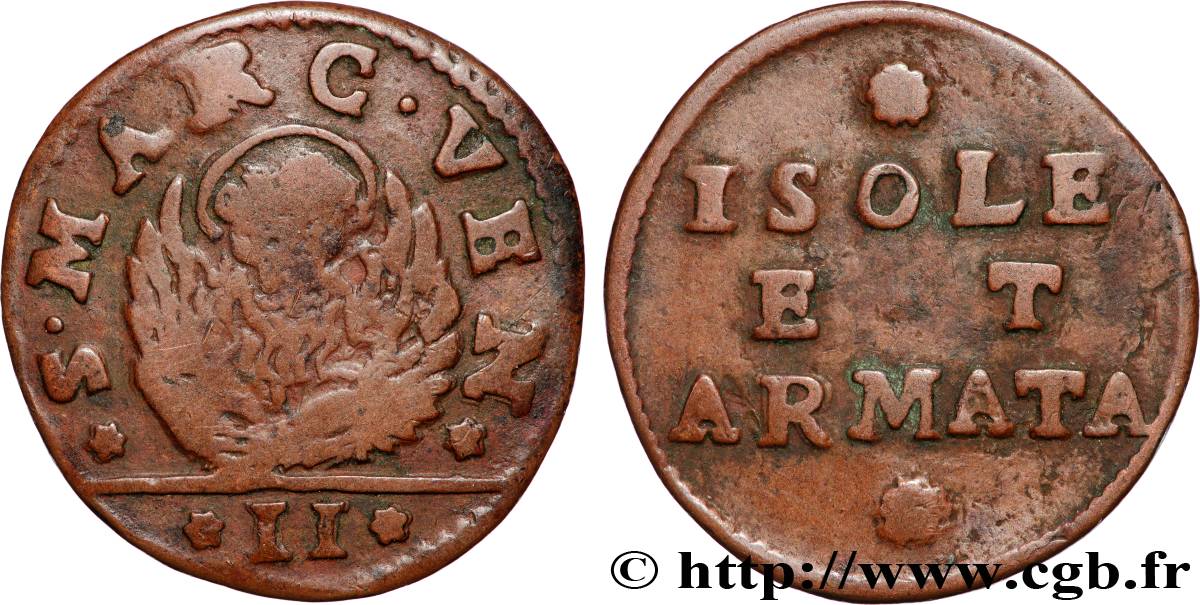 ITALIE - VENISE Gazzetta (2 Soldi) 1688-1690 Venise TB 