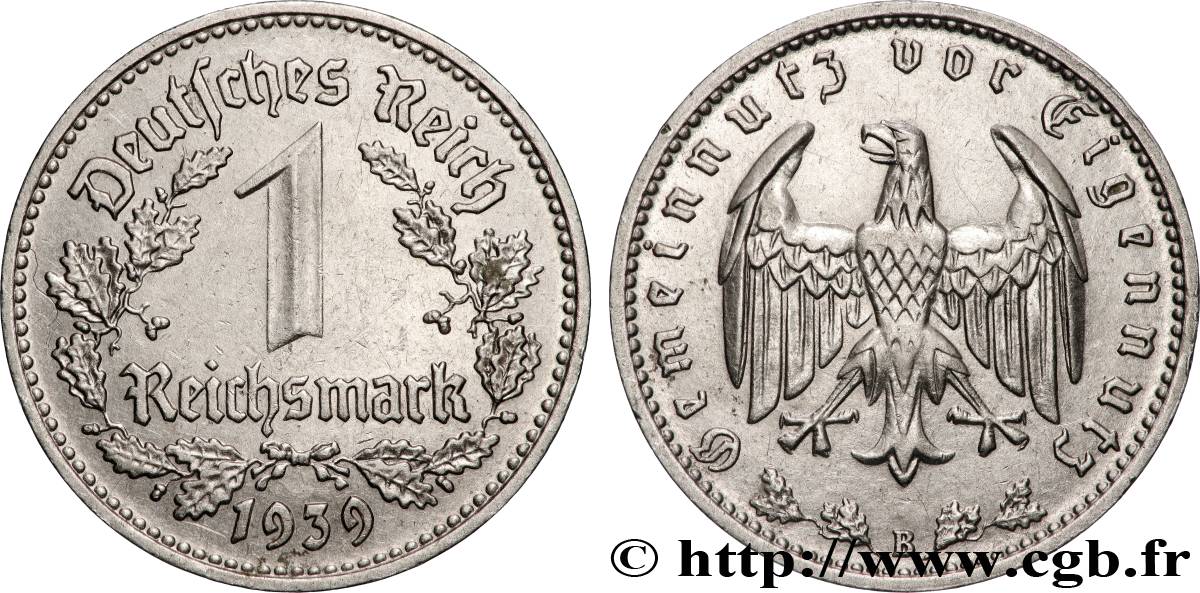 DEUTSCHLAND 1 Reichsmark 1939 Vienne VZ 