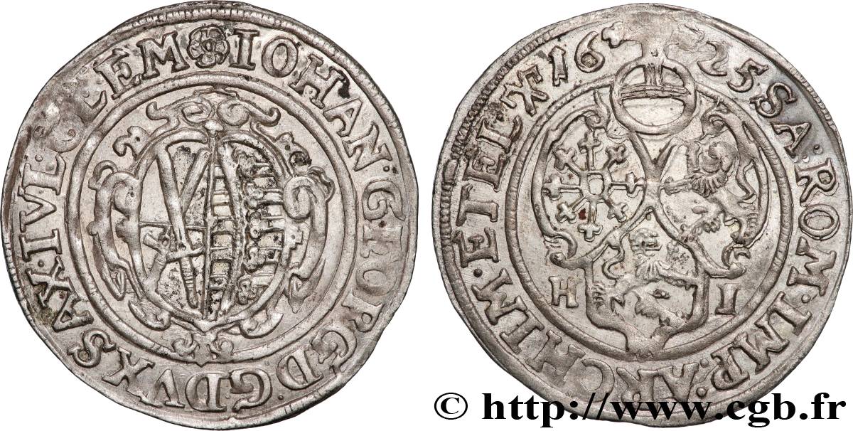 GERMANY - SAXONY - DUCHY OF SAXONY - JOHN-GEORGE I 1/12 thaler 1625 Leipzig AU 
