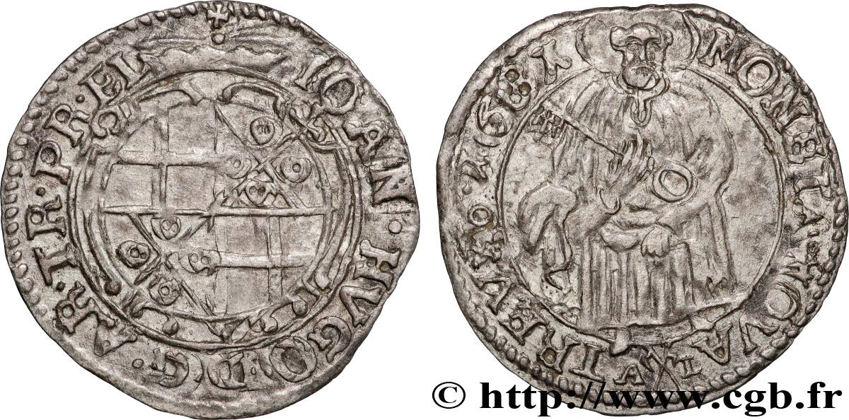 ALLEMAGNE - TRÈVES 4 Pfennig (1/2 Albus) Johann von Orsbeck 1681 Trèves TTB+ 