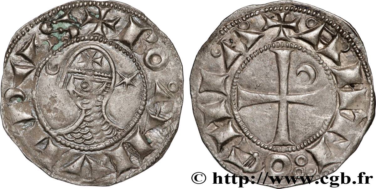 CROISADES - PRINCIPAUTÉ D ANTIOCHE - BOHÉMOND III Denier n.d. Antioche q.SPL 