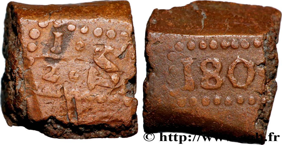 NIEDERLÄNDISCH-INDIEN 1/2 Stuiver République Batave 1804  fSS 