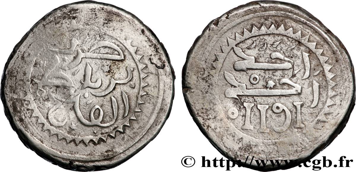 MAROC - (SIDI) MOHAMMED III 10 Dirham ou Mithqal AH 1191 (1777) Rabat al-Fath TTB 