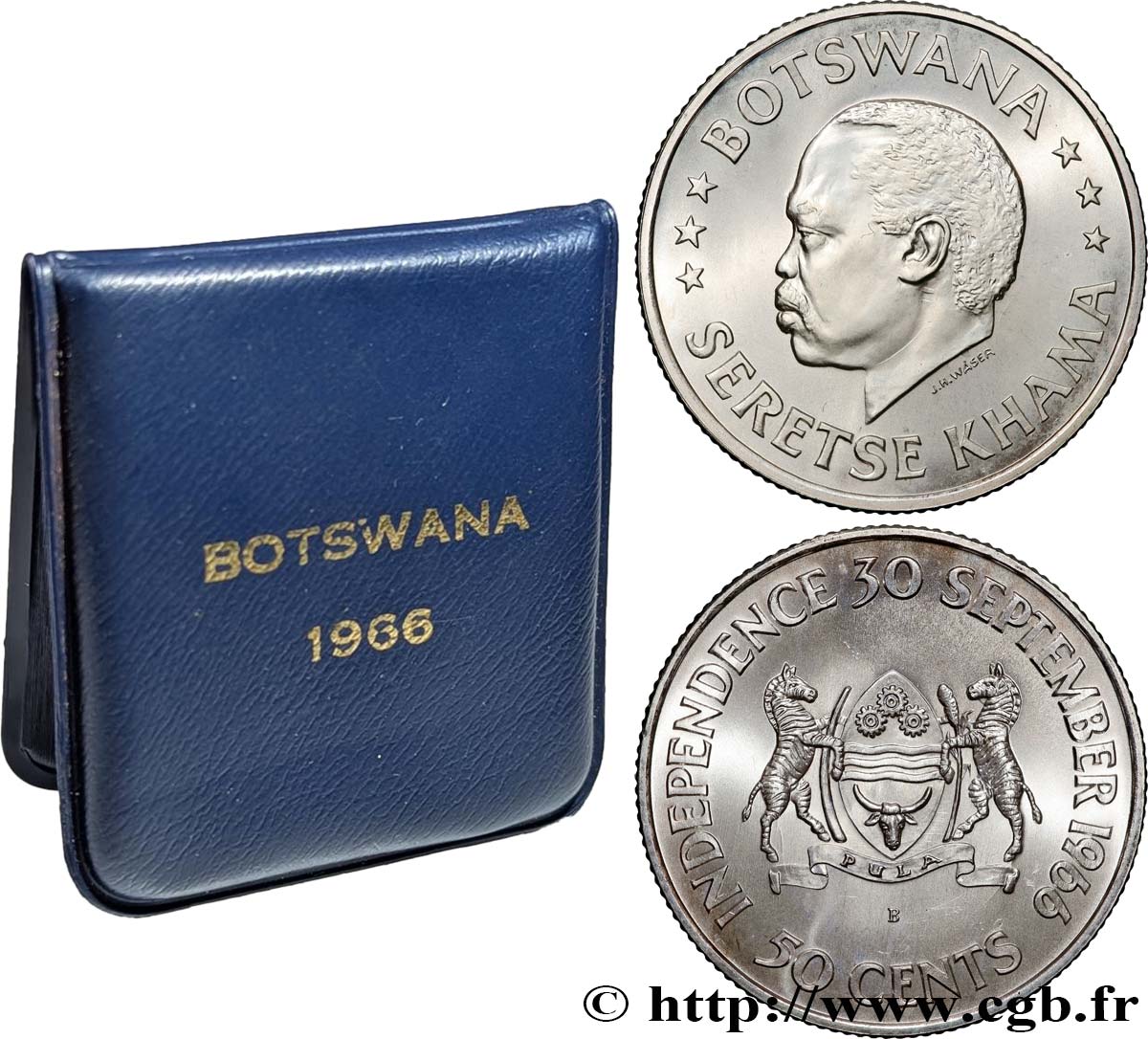 BOTSWANA  50 Cents Indépendance 1966 Berne SC 