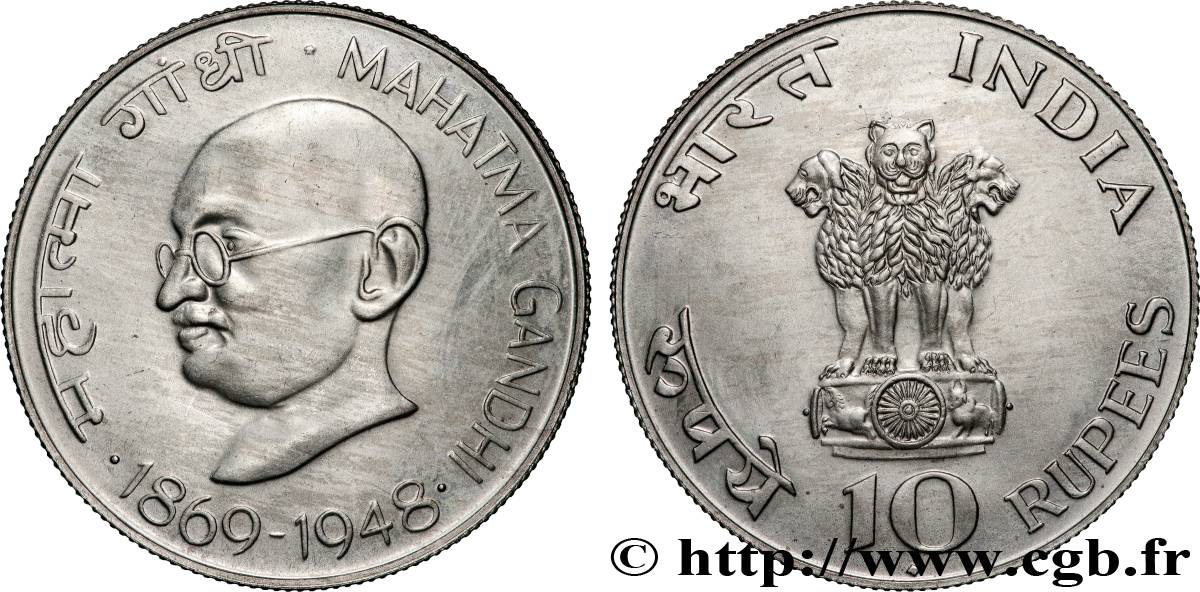 INDIA
 10 Roupies Gandhi 1969  SPL 