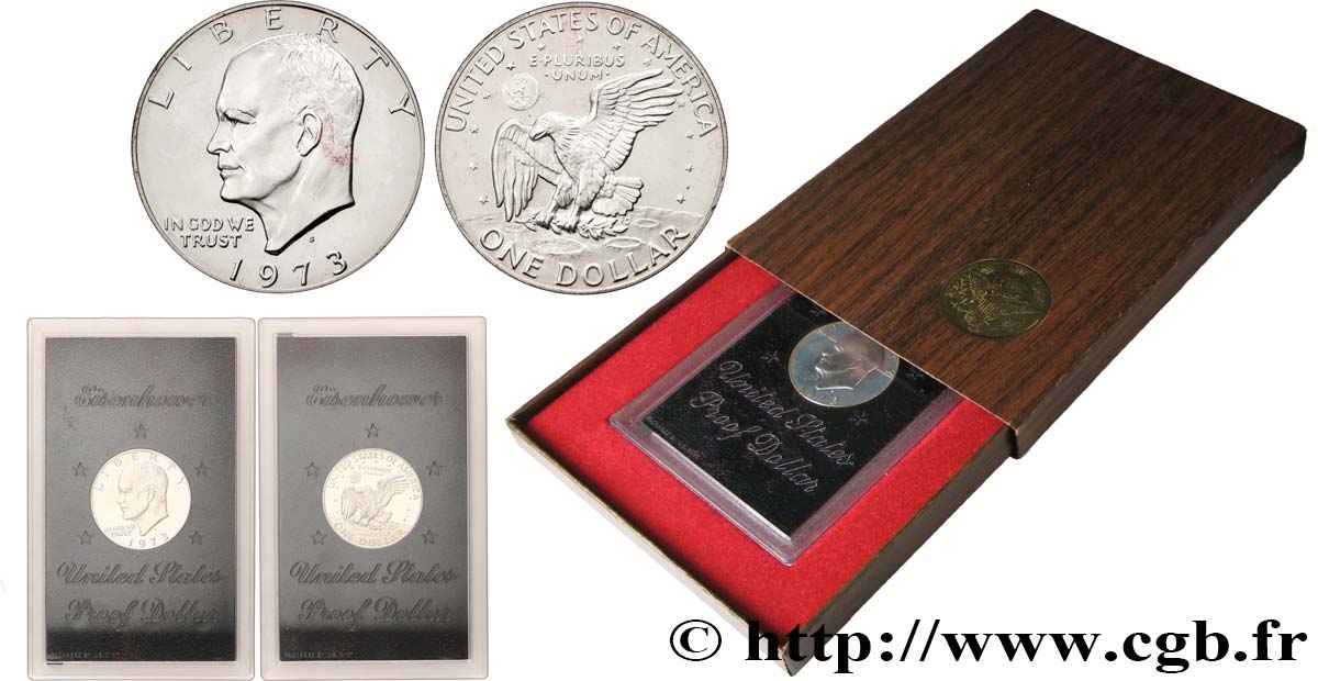 ÉTATS-UNIS D AMÉRIQUE 1 Dollar Eisenhower Proof 1973 San Francisco - S FDC 