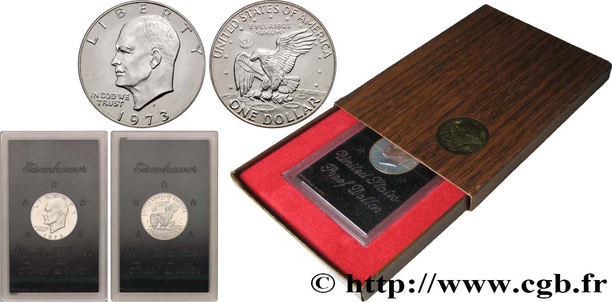 ÉTATS-UNIS D AMÉRIQUE 1 Dollar Eisenhower Proof 1973 San Francisco - S FDC 