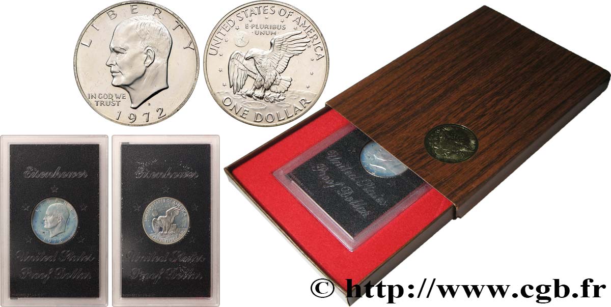ÉTATS-UNIS D AMÉRIQUE 1 Dollar Eisenhower Proof 1972 San Francisco - S FDC 