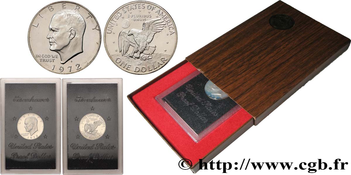 ÉTATS-UNIS D AMÉRIQUE 1 Dollar Eisenhower Proof 1972 San Francisco - S FDC 