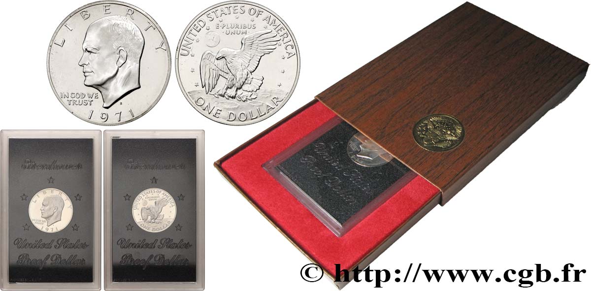 ÉTATS-UNIS D AMÉRIQUE 1 Dollar Eisenhower Proof 1971 San Francisco - S BE 