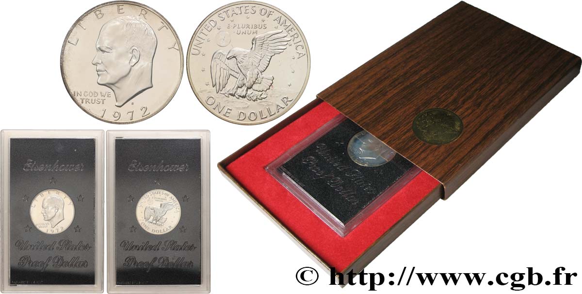 ÉTATS-UNIS D AMÉRIQUE 1 Dollar Eisenhower Proof 1972 San Francisco - S FDC 