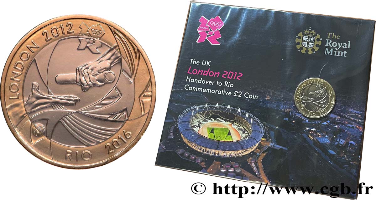 REGNO UNITO 2 Pounds Olympic Handover 2012  FDC 