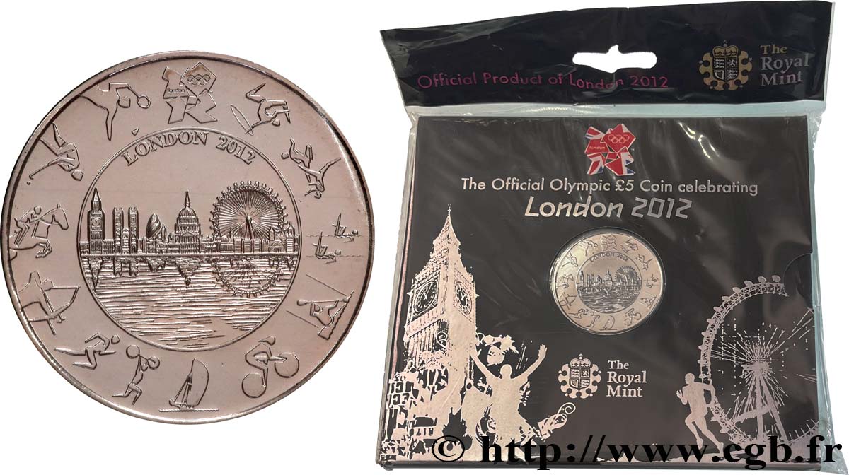 UNITED KINGDOM 5 Pounds Londres 2012 2012  MS 