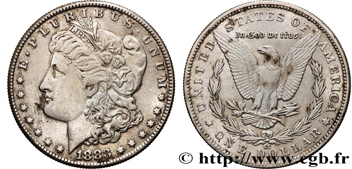 ÉTATS-UNIS D AMÉRIQUE 1 Dollar Morgan 1883 Carson City  AU 