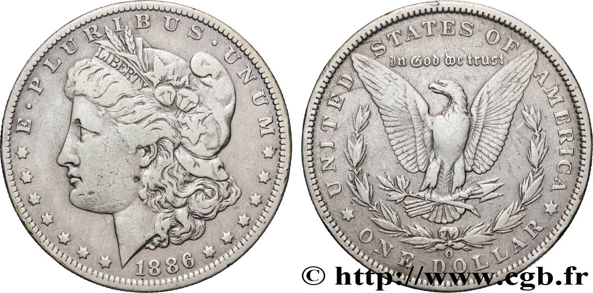 ÉTATS-UNIS D AMÉRIQUE 1 Dollar Morgan 1886 Nouvelle-Orléans TTB 