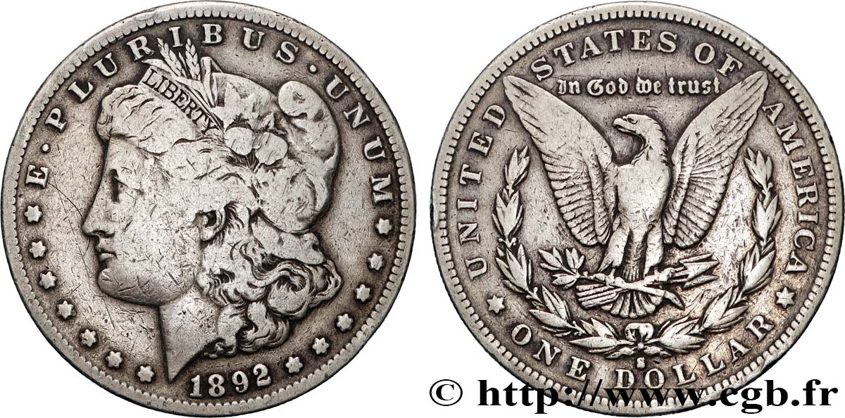 VEREINIGTE STAATEN VON AMERIKA 1 Dollar Morgan 1892 San Francisco fSS 