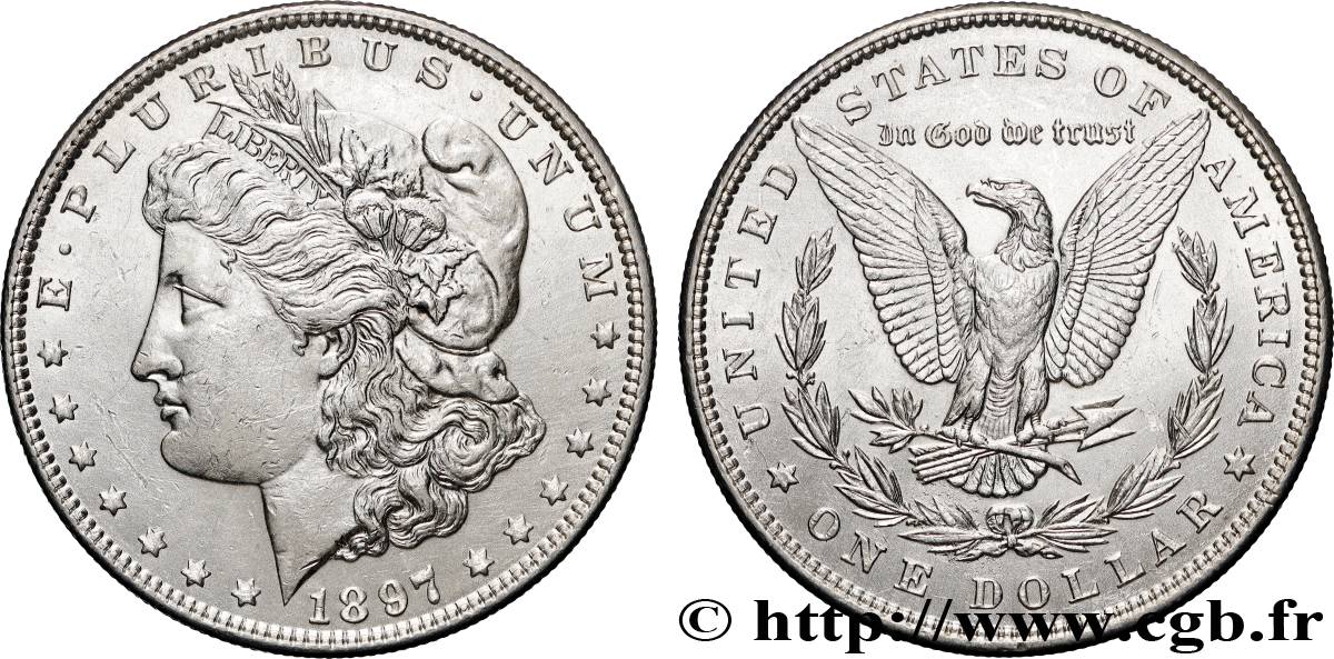 ÉTATS-UNIS D AMÉRIQUE 1 Dollar Morgan 1897 Philadelphie TTB+ 