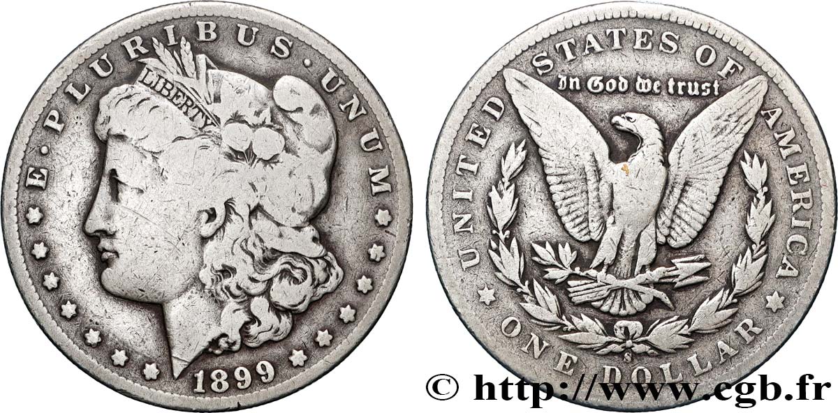 UNITED STATES OF AMERICA 1 Dollar type Morgan 1899 San Francisco VF 