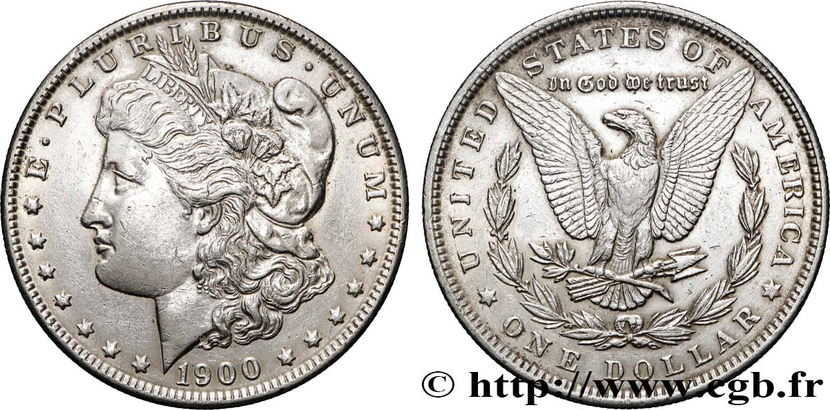 ÉTATS-UNIS D AMÉRIQUE 1 Dollar Morgan 1900 Philadelphie TTB+ 