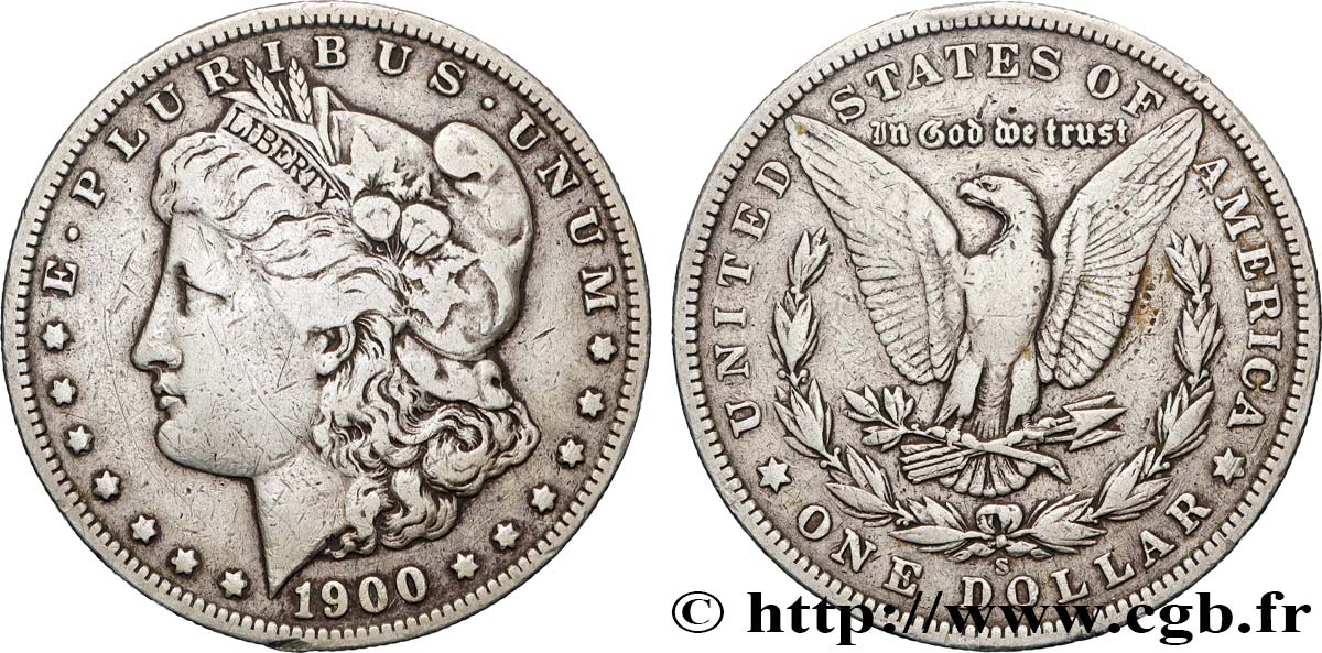 ÉTATS-UNIS D AMÉRIQUE 1 Dollar Morgan 1900 San Francisco TTB 