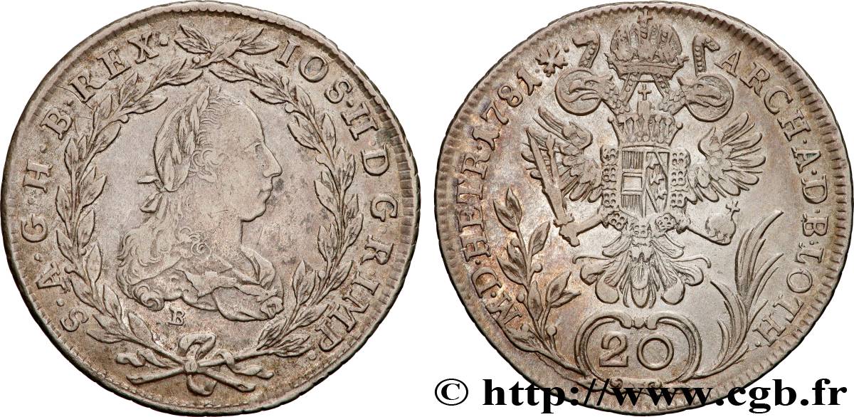 AUTRICHE 20 Kreuzer Joseph II 1781 Kremnitz TTB 