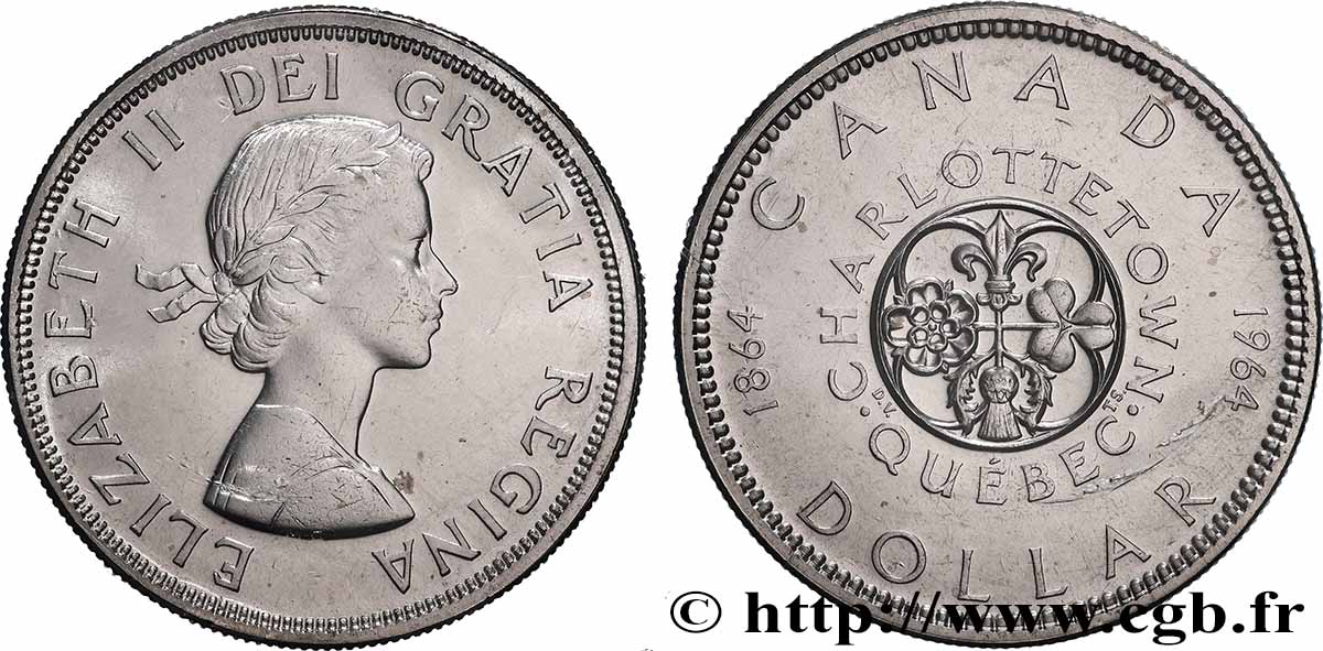 CANADA 1 Dollar Charlottetown-Québec 1964  FDC 