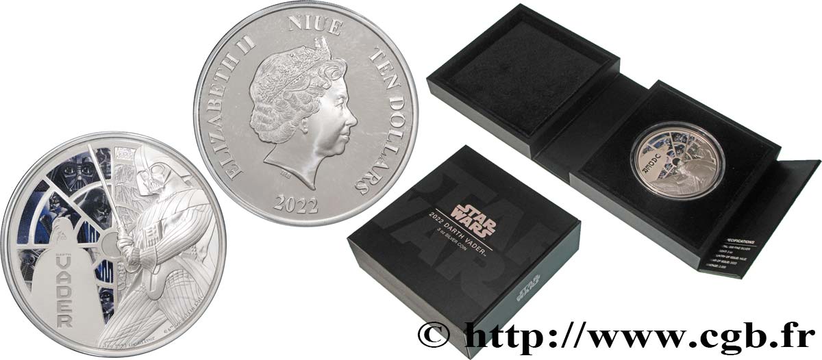 NIUÉ 10 Dollar Proof Star Wars Dark Vador 2022  FDC 