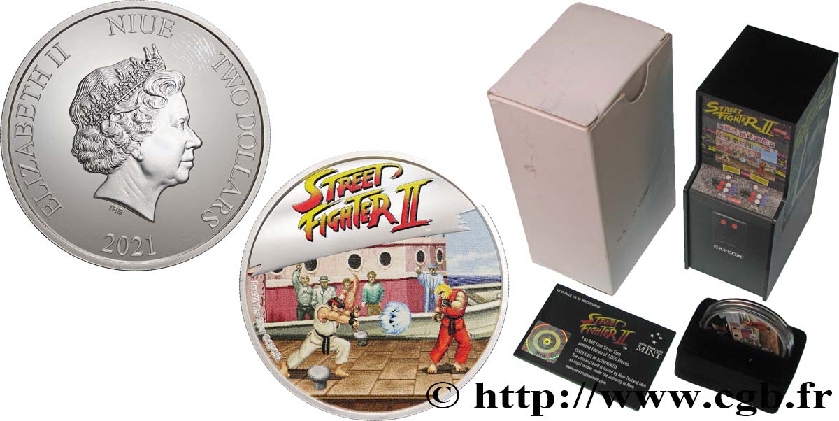 NIUÉ 2 Dollar Street Fighter II 2021  FDC 