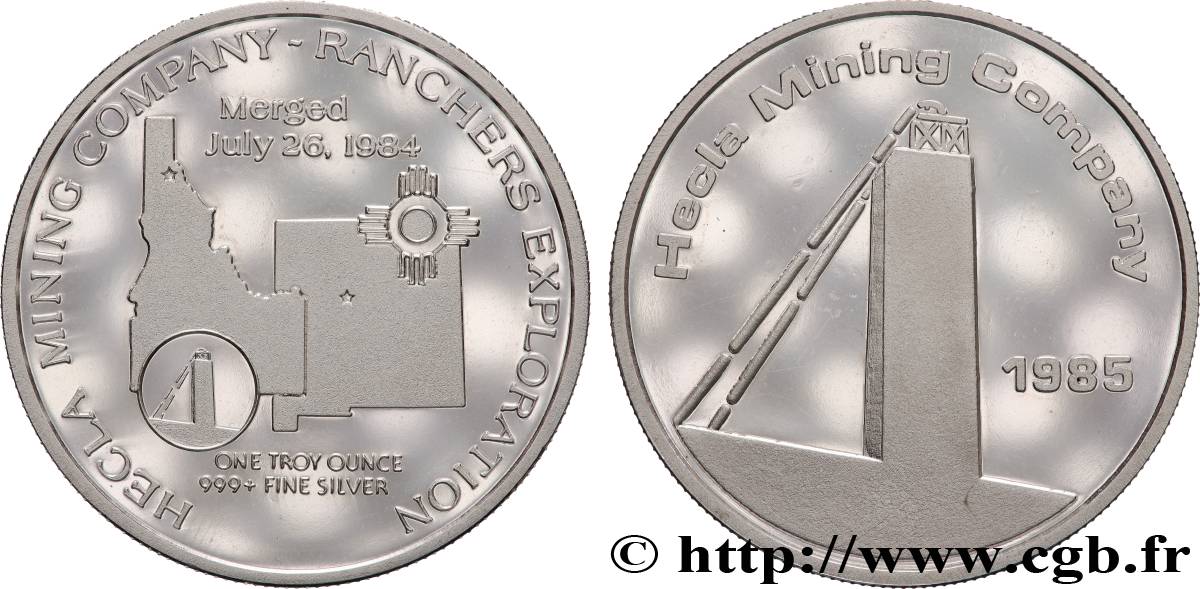 ESTADOS UNIDOS DE AMÉRICA 1 Troy Once “Hecla Mining Company” n.d.  SC 