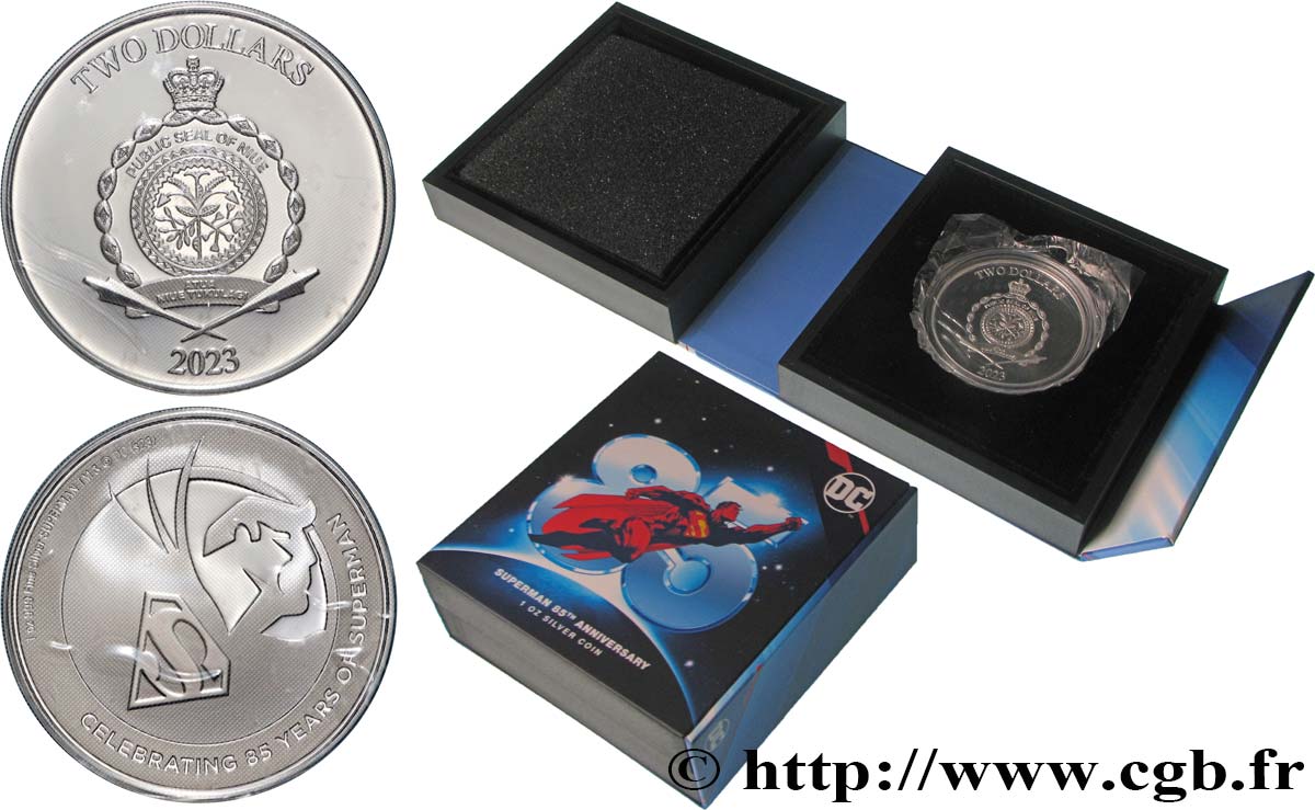 NIUÉ 2 Dollars Proof Superman 2023  FDC 