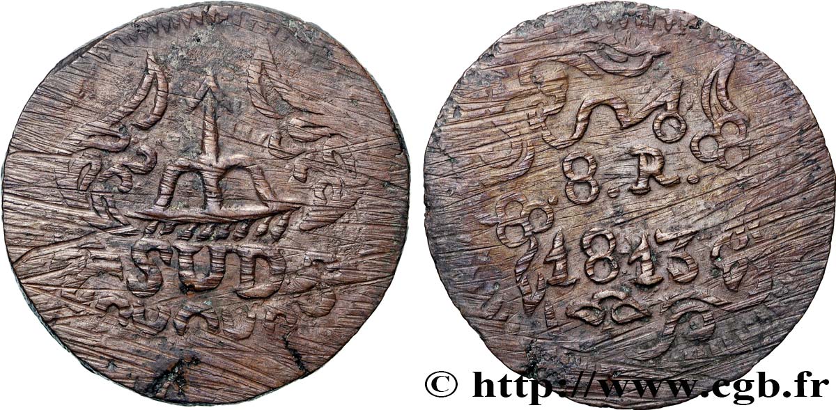 MEXICO 8 Reales Province de Oaxaca, monnayage insurgé 1813  XF 