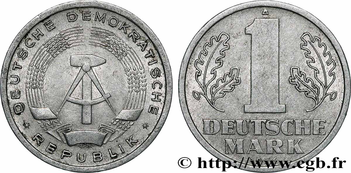 REPUBBLICA DEMOCRATICA TEDESCA 1 Mark 1956 Berlin BB 