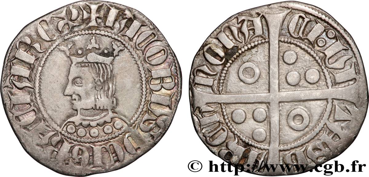 SPAIN - COUNTY OF BARCELONA - JAMES II CALLED THE JUST Gros n.d. Barcelone XF 