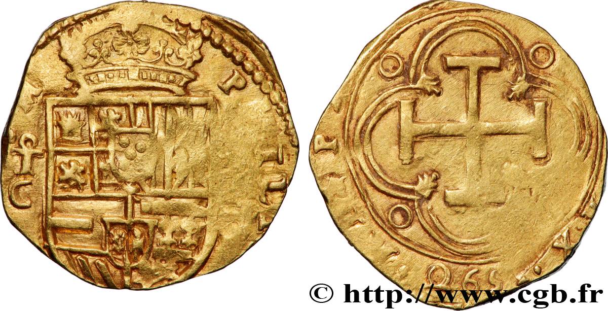 ESPAGNE - ROYAUME D ESPAGNE - PHILIPPE III 4 Escudos 159[8] Tolède TTB 