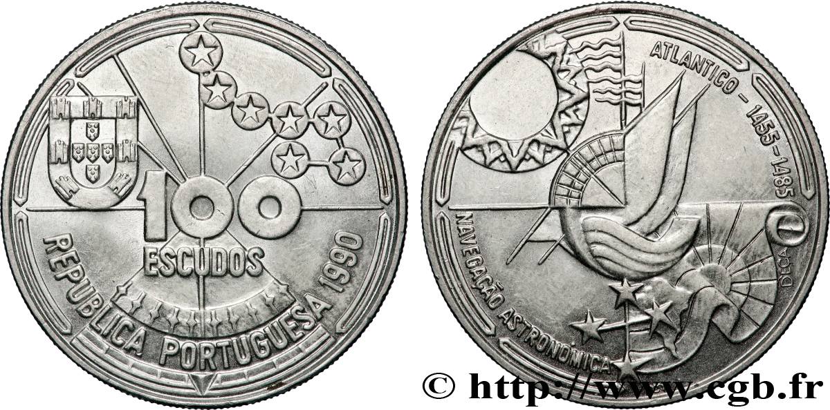 PORTUGAL 100 Escudos Navigation astronomique 1990 Lisbonne AU 