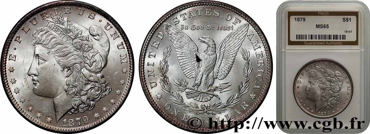 ÉTATS-UNIS D AMÉRIQUE 1 Dollar type Morgan 1879 Philadelphie FDC65 autre