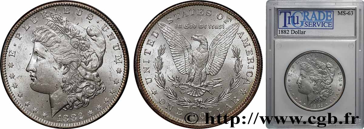 ÉTATS-UNIS D AMÉRIQUE 1 Dollar type Morgan 1882 Philadelphie SPL63 autre