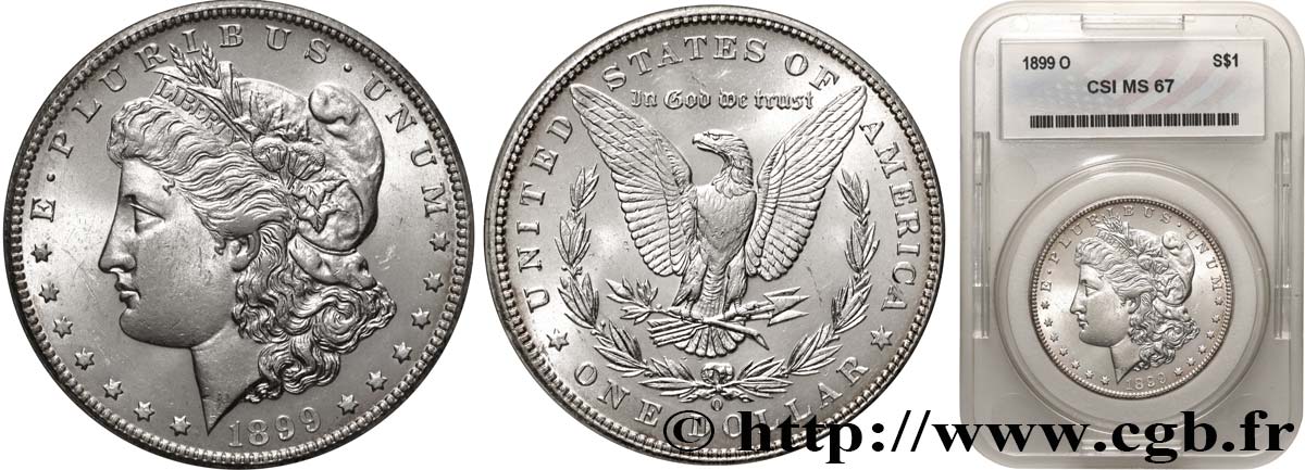 UNITED STATES OF AMERICA 1 Dollar Morgan 1899 Nouvelle-Orléans MS67 autre