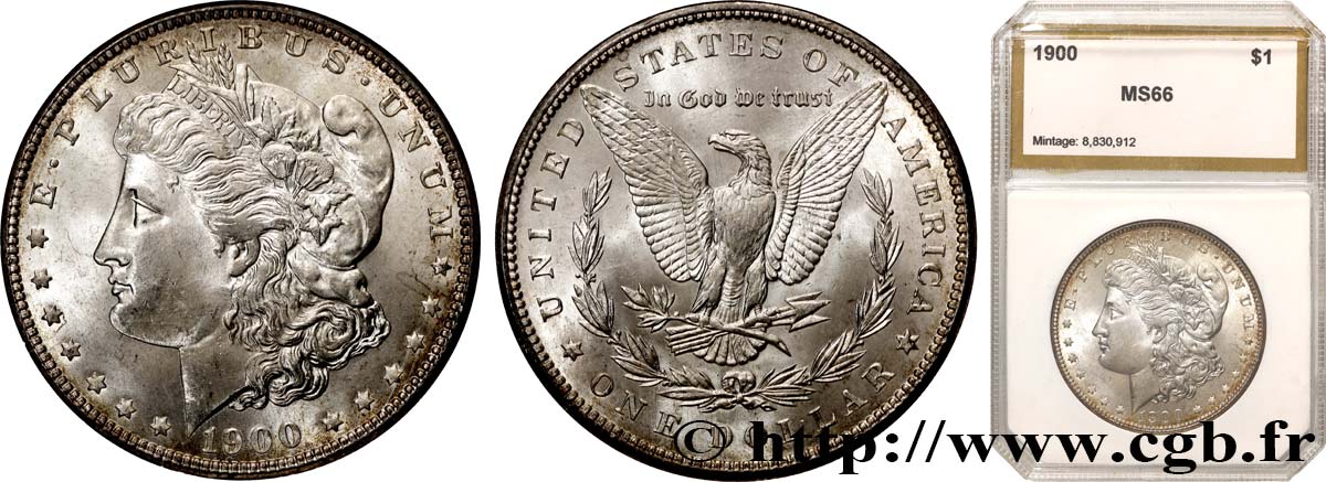 ÉTATS-UNIS D AMÉRIQUE 1 Dollar Morgan 1900 Philadelphie MS66 autre