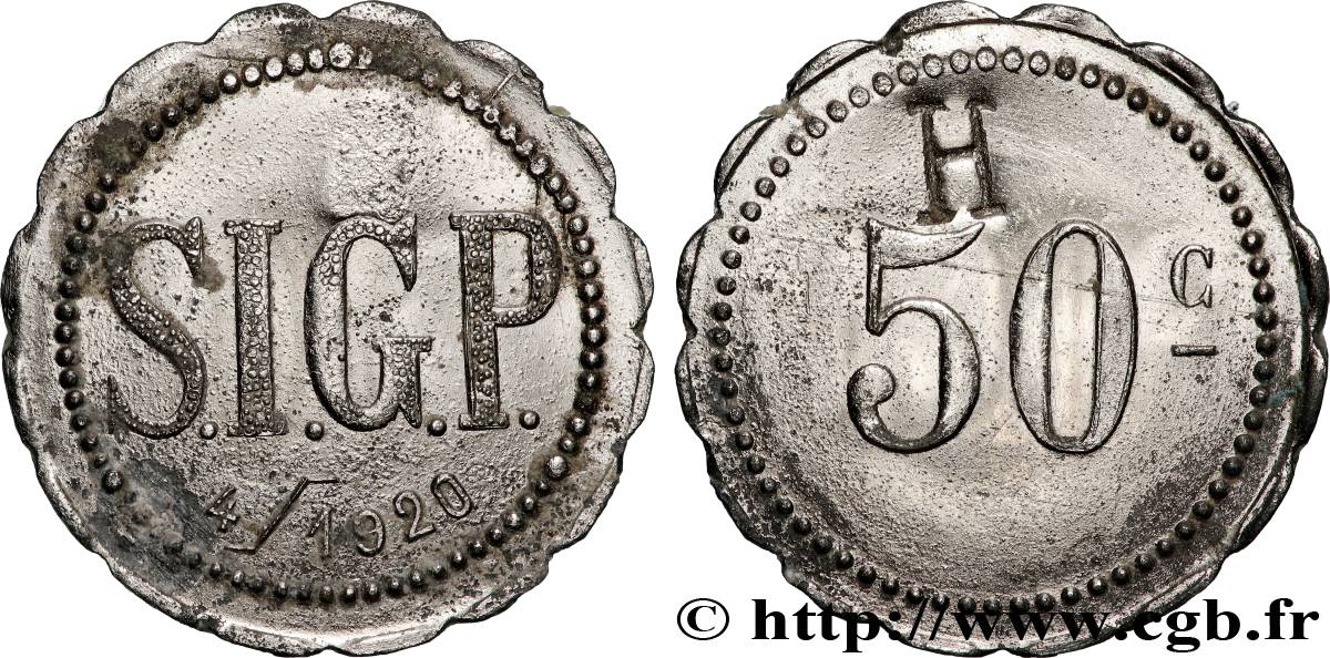 MAURITANIA 50 Centimes S.I.G.P. 1920  XF 