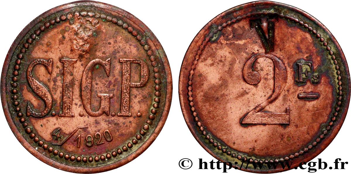 MAURITANIA 2 Francs S.I.G.P. 1920  XF 