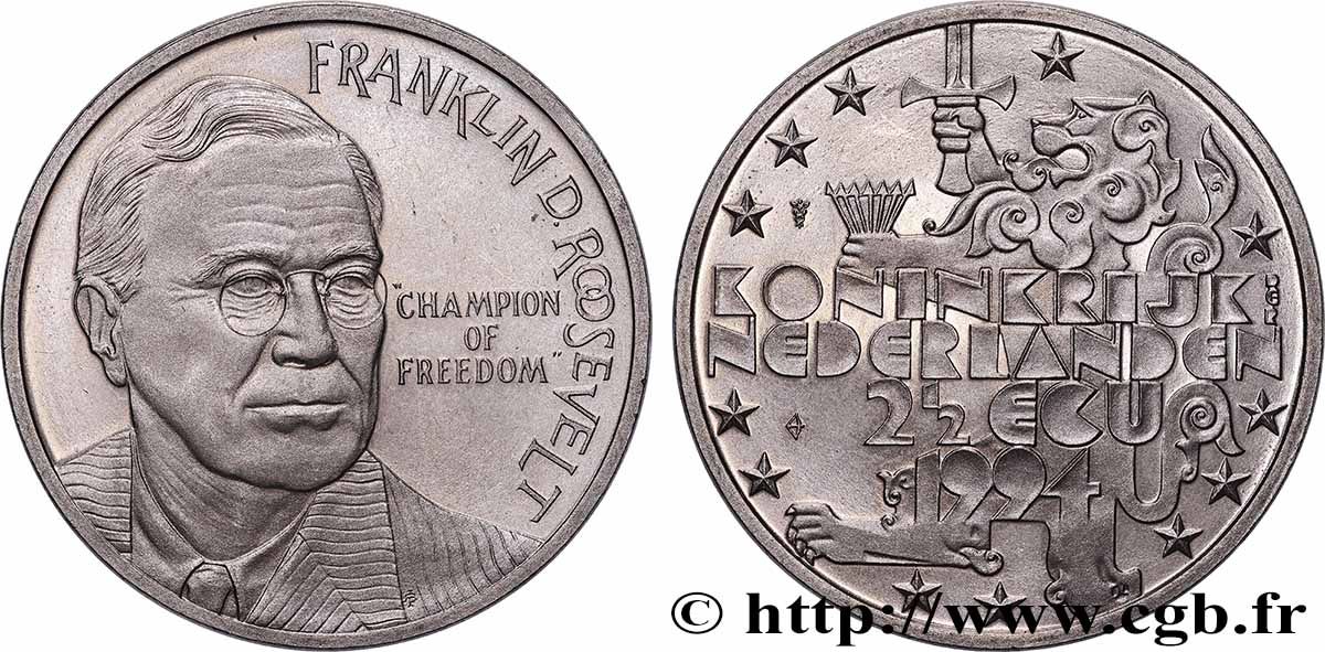 PAESI BASSI 2,5 Ecu Franklin Roosevelt 1994  MS 