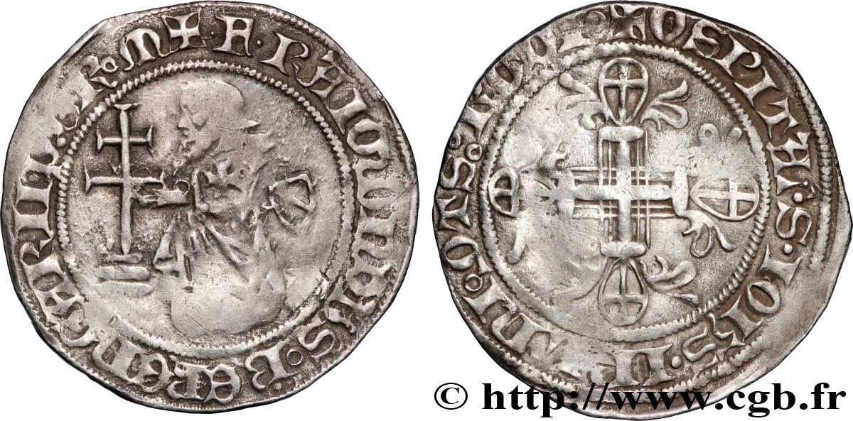 RHODES - GRANDS MAÎTRES DE L ORDRE DE L HÔPITAL ET DE SAINT-JEAN DE JÉRUSALEM - RAYMOND BÉRENGER Gros ou gigliato n.d. Rhodes VF/XF 