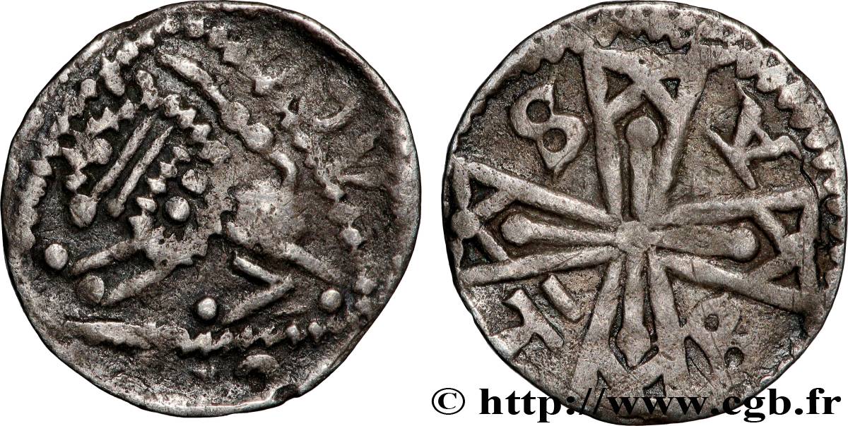 BRABANT - DUCHÉ DE BRABANT - HENRI II ET HENRI III Petit denier ou Maille n.d. Louvain TTB 