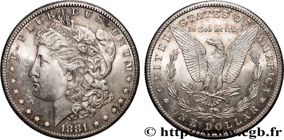 ÉTATS-UNIS D AMÉRIQUE 1 Dollar type Morgan 1881 San Francisco - S SPL 