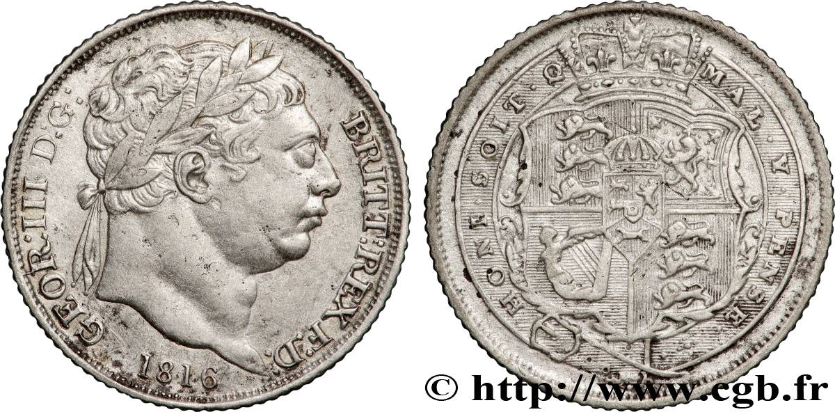 GREAT BRITAIN - GEORGE III 6 Pence  1816 Londres AU 