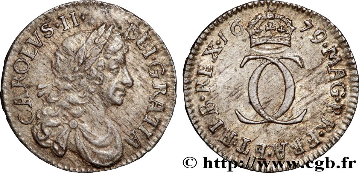 ENGLAND - KINGDOM OF ENGLAND - CHARLES II 2 Pence  1679  AU 