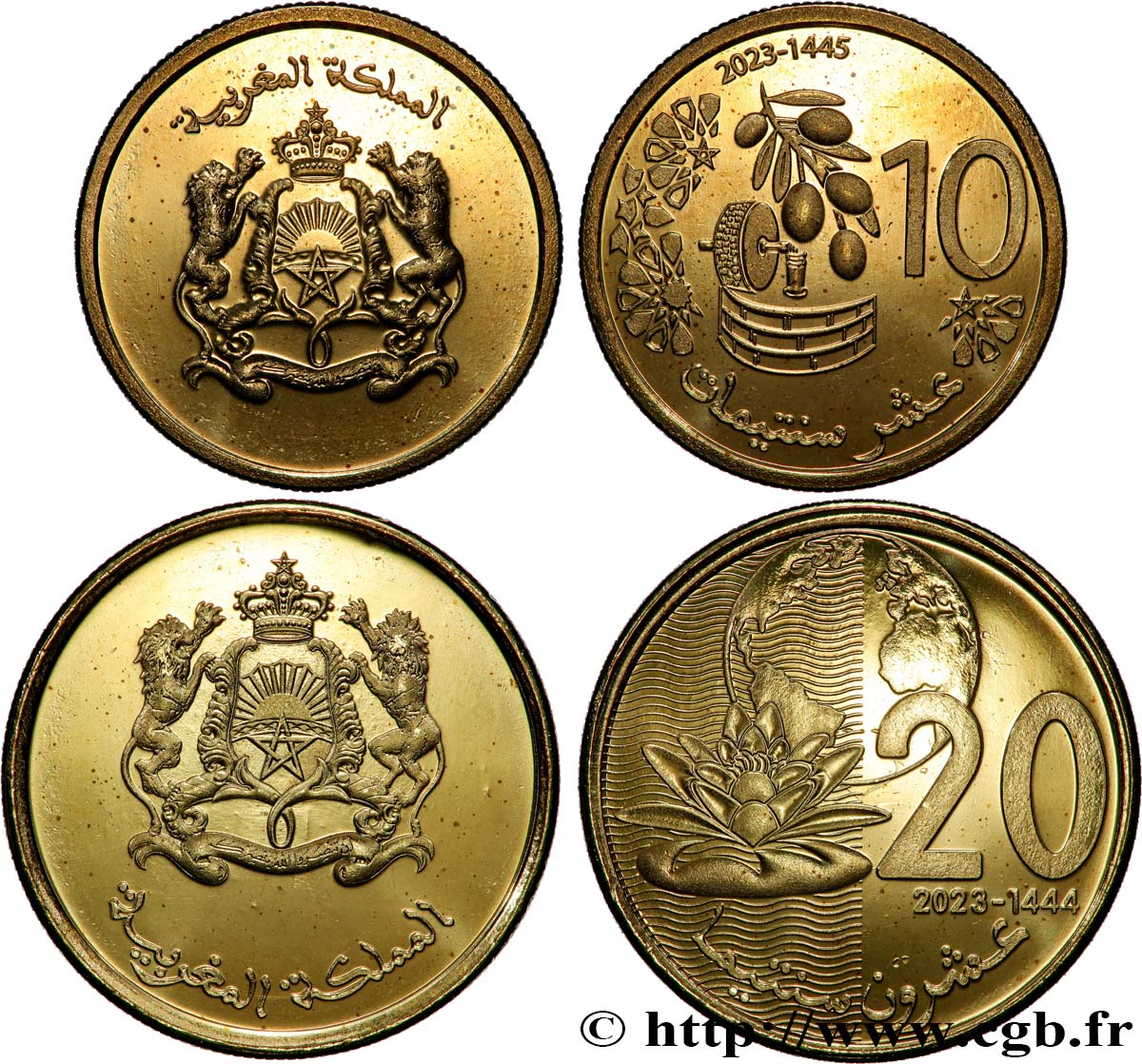 MAROC Lot 10 et 20 Santimat AH 1444-1445 2023 Salé SPL 